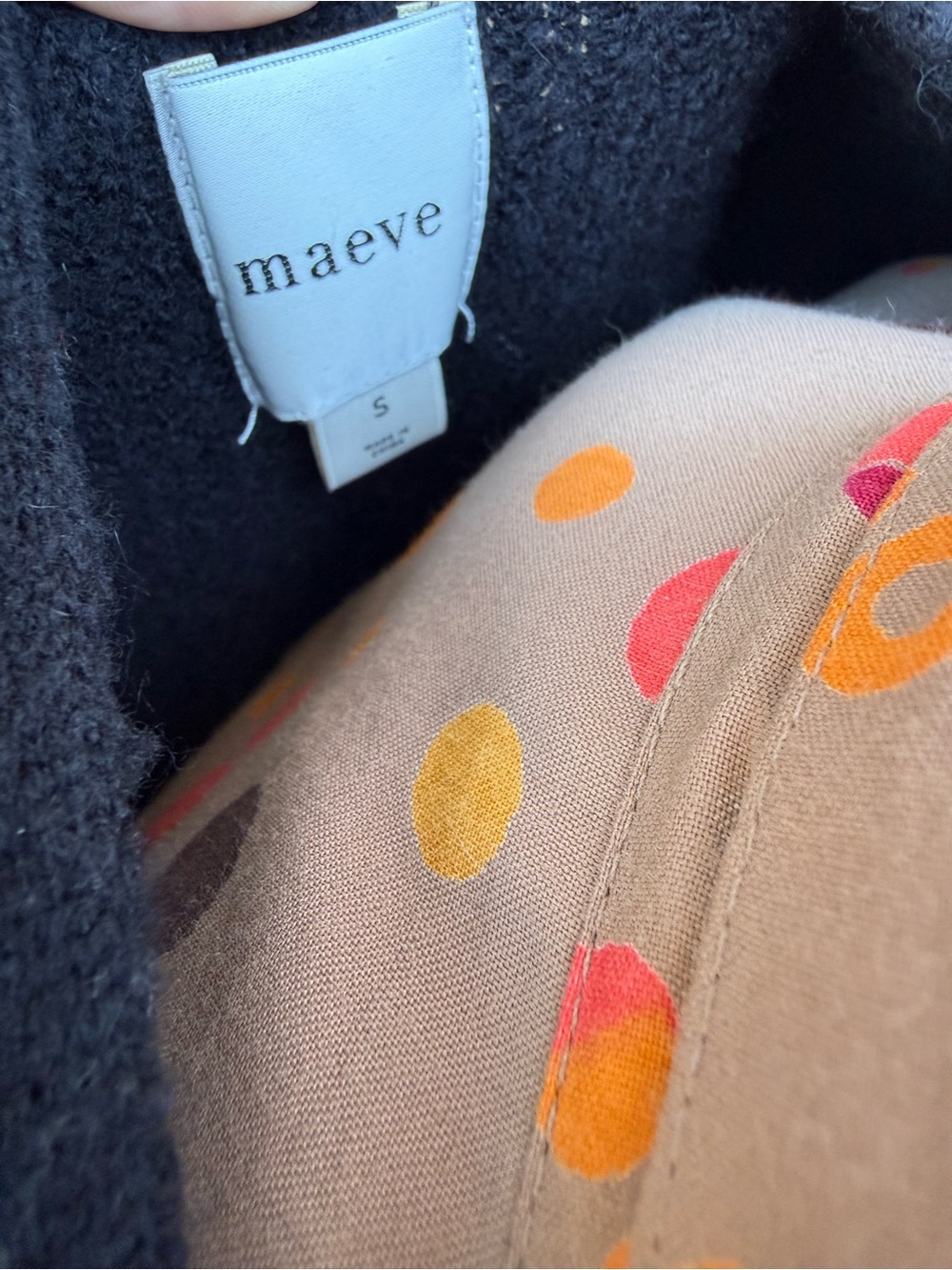 Maeve Black Ribbed V-Neck Button-Front Peplum Cardigan - Picture 2 of 5